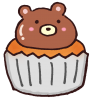 クマさんのカップケーキ１