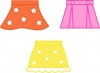 女児用のスカート3種類