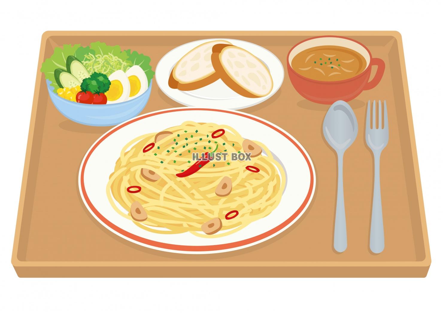 食事★洋食シリーズ★パスタ★ペペロンチーノ★トレイ