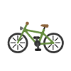 シンプルでかわいい緑の自転車