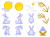 十五夜のピクセルアート