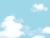 青空と雲のシンプルなイラスト背景　水色