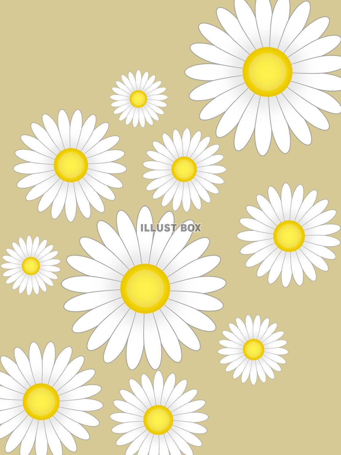 無料イラスト 白いお花模様壁紙シンプル背景素材イラスト