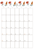 ２０２２年　９月のカレンダー（縦）　ケイトウ