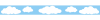 雲空のライン素材シンプル飾り罫線背景イラスト透過png