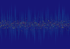 カラフルな波形　音波　音楽のイメージ背景
