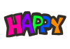 可愛い「HAPPY」の文字
