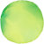 水彩タッチのラフな丸（グリーン）