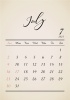 2023年★7月★おしゃれカレンダー（A4）タテ