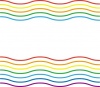 虹色の波状の五線譜と７色の波線