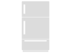 灰色の冷蔵庫のシルエットアイコン