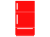 赤色の冷蔵庫のシルエットアイコン