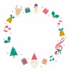 クリスマスコンサートに使える音楽フレーム円形