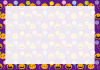11_枠_紫背景の長方形のジャックオランタン背景