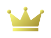金（1位）の王冠のアイコン【透過PNG】