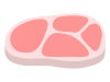 生肉のシンプルなアイコン素材【透過PNG】