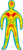 人間の体温　サーモグラフィーのイメージ