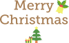 クリスマスのロゴ04　ベル　クリスマスツリー　プレゼント