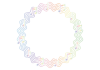 14_フレーム_波打つ虹色の五線譜フレームと音符・丸い円