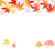 紅葉ときのこ背景　透過png