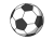 シンプルなサッカーボールのアイコン【透過PNG】