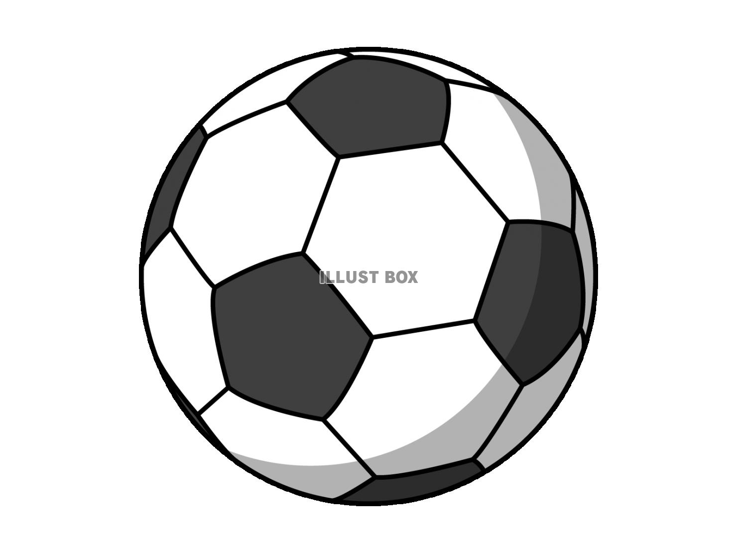 無料イラスト シンプルなサッカーボールのアイコン 透過png
