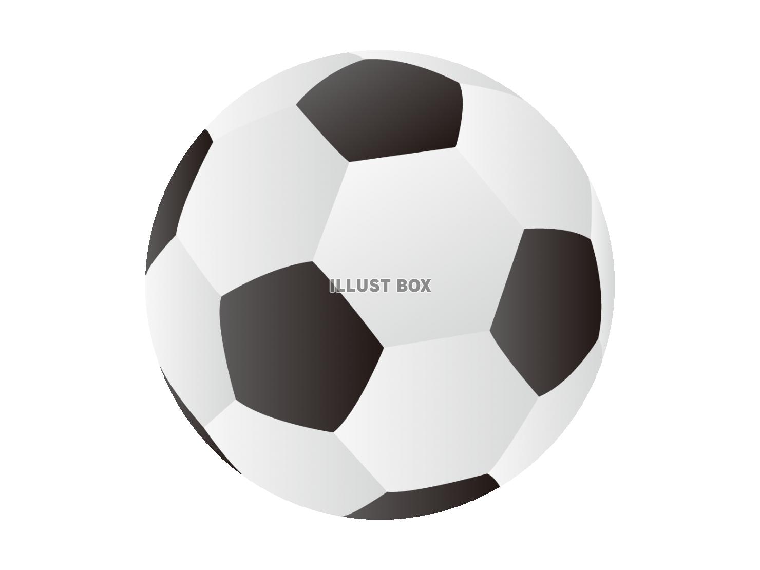 無料イラスト シンプルなサッカーボールのアイコン 透過png