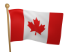 リアルになびくカナダ国旗の3DCG【透過PNG】