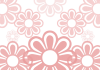 透過PNG・背景　半透明　でか花の枠フレーム　ピンク
