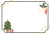 シンプルなクリスマスツリーフレーム　透過png