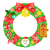 きれいなクリスマスリース　透過png