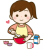 バレンタインチョコを手作りする女の子