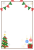 シンプルな縦型クリスマスフレーム　透過png