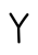 25_手書き文字_アルファベット・大文字・Y・黒