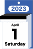 壁掛けの日めくりカレンダーの暦　英語