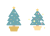 シンプルで可愛いクリスマスツリーのイラスト（背景透過PNG）