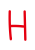 8_手書き文字_アルファベット・大文字・H・赤