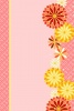 菊花と和柄のポストカード