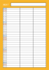 7月：2023年月間カレンダー：家族で使えるシンプル一行予定表：カラフル：縦