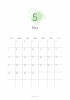 2023年5月━予定が書き込めるおしゃれなカレンダー(A4縦向き)