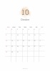 2023年10月━予定が書き込めるおしゃれなカレンダー(A4縦向き)