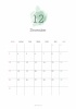 2023年12月━予定が書き込めるおしゃれなカレンダー(A4縦向き)