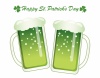 乾杯! 聖パトリックの日　緑のビールジョッキのイラスト