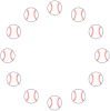 硬式野球ボールの丸形（円形）フレーム１