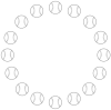 軟式野球ボールの丸形（円形）フレーム２