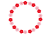 5_枠_赤とピンクの梅・円・1月2月3月・お正月・節分・ひなまつり