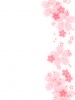 桜の花のフレーム背景・縦位置