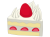 イチゴのショートケーキ【透過PNG】