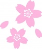 きれいな桜の花のワンポイントイラスト