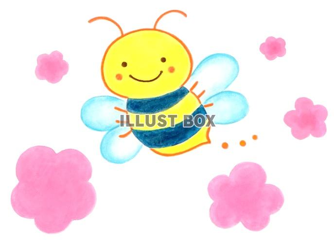 水彩のミツバチ１